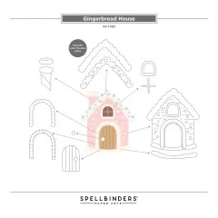 Spellbinders Etched Dies - Candy Christmas - Gingerbread House by Stamperia