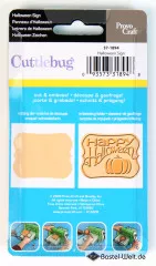 Cuttlebug - Cut and Emboss - Happy Halloween Sign