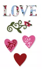 Sizzlits Die Set - love set 3