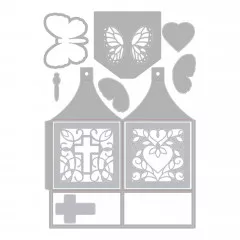 Thinlits Die - Butterflies and Cross Favor Box