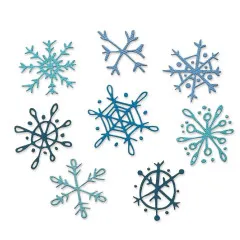Thinlits Die Set by Tim Holtz - Scribbly Snowflakes