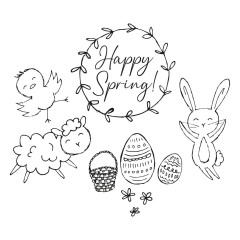 Sizzix Clear Stamps - Spring Essentials