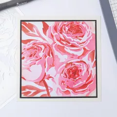 Sizzix Layered Stencils - Layered Peony