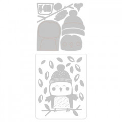 Impresslits Embossing Folder - Cozy Owl