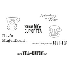 Sizzix Clear Stamps - Tea-rific