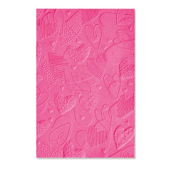 3D Embossing Folder - Mark Making Hearts