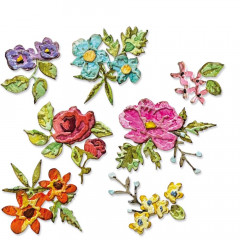 Thinlits Die Set - Brushstroke Flowers