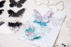 Framelits Dies with Stamp by 49 and Market - Painted Pencil Butterflies