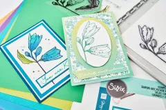 Sizzix - Clear Stamps with Stencil by Stacey Park - Cosmopolitan - Farfallina