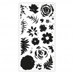 Sizzix Layered Clear Stamps - Painted Florals