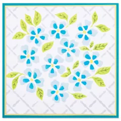 Sizzix - Layered Stencil by Eileen Hull - Watercolour Flowers & Lattice