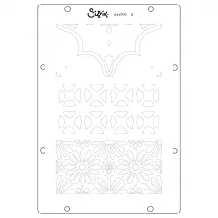 Sizzix - Clear Stamps with Stencil by Vic Hollins - Geometric