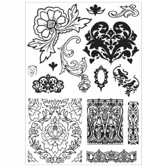 Sizzix - Clear Stamps with Stencil by Vic Hollins - Ornate