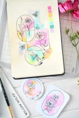 Sizzix - Clear Stamps by Willow Wolfe - Floral Frames and Mini Flowers