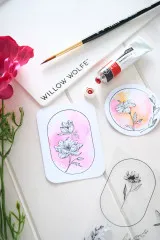 Sizzix - Clear Stamps by Willow Wolfe - Floral Frames and Mini Flowers