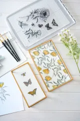 Sizzix - Clear Stamps by Willow Wolfe - Flowers and Creatures