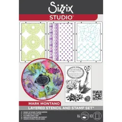 Sizzix - Clear Stamps with Stencil by Mark Montano - Stitches