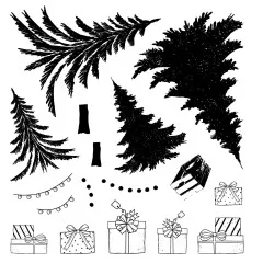 Framelits Die Set with Stamps by 49 and Market - Trees and Trinkets