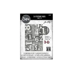 3D Texture Fades Embossing Folder by Tim Holtz - Numbered Large