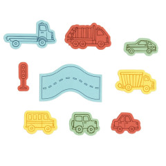 Sizzix - Clear Stamps with Cutting Dies - Cars and Trucks