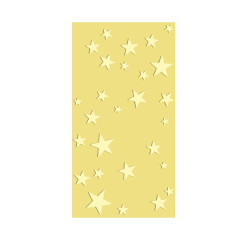 Gelber Sizzix 2D Texture Fades Prägefolder mit Sternenmuster