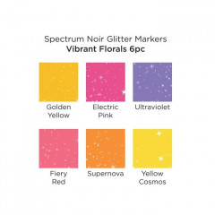 Spectrum Noir Glitter Marker - Vibrant Florals