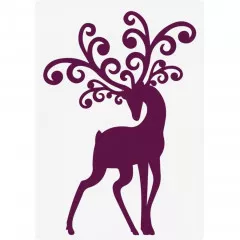 Embossing Folder - The Reindeer Collection Opulent Deer