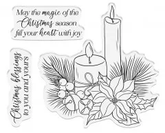 Clear Stamps and Cutting Die - Tis the Season Christmas Blessings