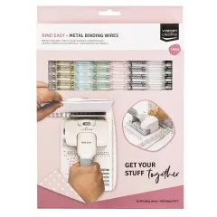 Vaessen Creative - Bind Easy Metall - Drahtbinderücken - Regenbogen Mix