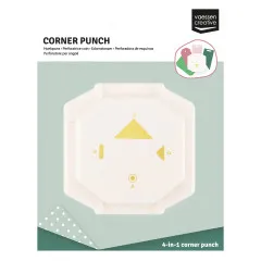 Vaessen Creative - 4-in-1 Eckenstanzer - Retro Etiketten