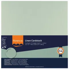 Florence - 30,5x30,5 cm Leinenkarton - Aqua