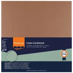 Florence - 30,5x30,5 cm Leinenkarton - Hazelnut