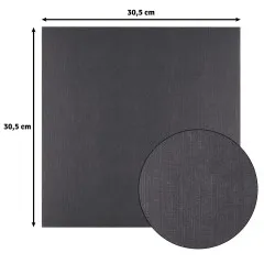 Florence - 30,5x30,5 cm Leinenkarton - Black