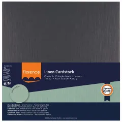 Florence - 30,5x30,5 cm Leinenkarton - Black