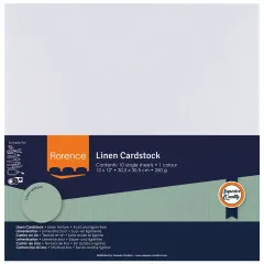 Florence - 30,5x30,5 cm Leinenkarton - White