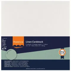 Florence - 30,5x30,5 cm Leinenkarton - Off-White