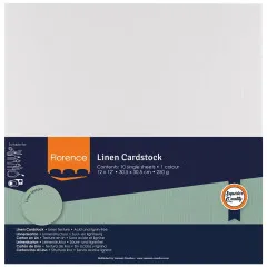 Florence - 30,5x30,5 cm Leinenkarton - Ivory