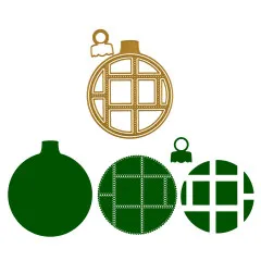 Vaessen Creative - Stanzschablone - Jolly Mail Collection - Weihnachtskugel