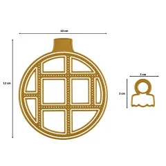 Vaessen Creative - Stanzschablone - Jolly Mail Collection - Weihnachtskugel