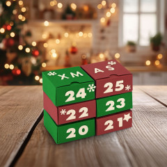 Vaessen Creative - Stanzschablone - Jolly Mail Collection - Adventskalender Schachteln
