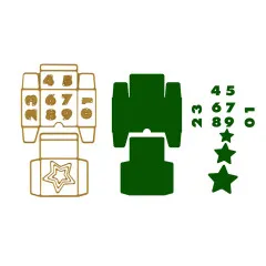 Vaessen Creative - Stanzschablone - Jolly Mail Collection - Adventskalender Schachteln