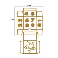 Vaessen Creative - Stanzschablone - Jolly Mail Collection - Adventskalender Schachteln
