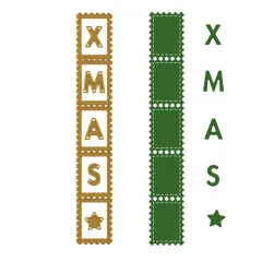 Vaessen Creative - Stanzschablone - Jolly Mail Collection - Briefmarkenstreifen