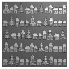 Vaessen Creative - Embossing Folder - Jolly Mail Collection - Weihnachtsdorf