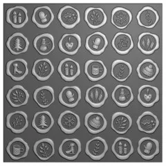 Vaessen Creative - Embossing Folder - Jolly Mail Collection - Wachssiegel