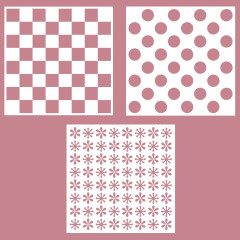 Vaessen Creative - Layering-Schablonen - Jolly Mail Collection - Karomuster