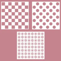 Vaessen Creative - Layering-Schablonen - Jolly Mail Collection - Karomuster