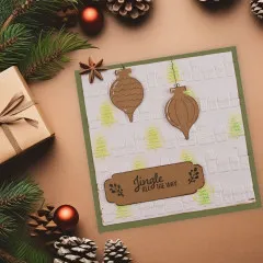 Vaessen Creative - Clear Stamps - Jolly Mail Collection - Mistletoe