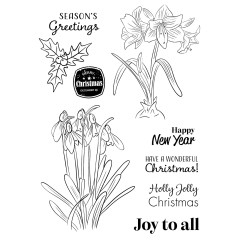 Vaessen Creative - Clear Stamps - Jolly Mail Collection - Joy To All