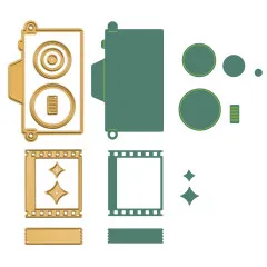 Vaessen Creative - Stanzschablone - Vintage-Kamera